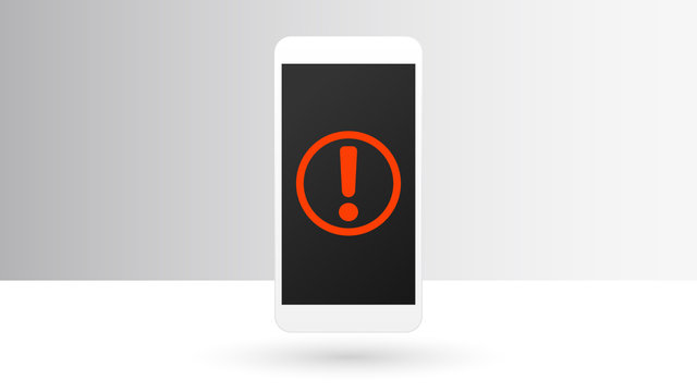 Alert notification on smartphone screen