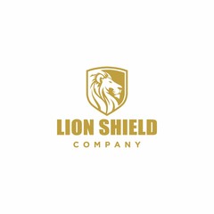 Lion shield logo modern design template ,Lion head logo ,Element for the brand identity ,Vector illustration EPS 10