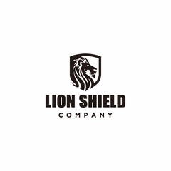 Obraz premium Lion shield logo modern design template ,Lion head logo ,Element for the brand identity ,Vector illustration EPS 10