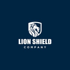 Obraz premium Lion shield logo modern design template ,Lion head logo ,Element for the brand identity ,Vector illustration EPS 10