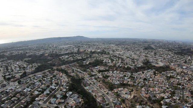 San Diego California Aerial Overview Clairemont District Flying Towards La Jolla