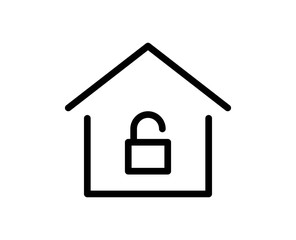 Fototapeta na wymiar House line icon. Vector symbol in trendy flat style on white background. Web sing for design.