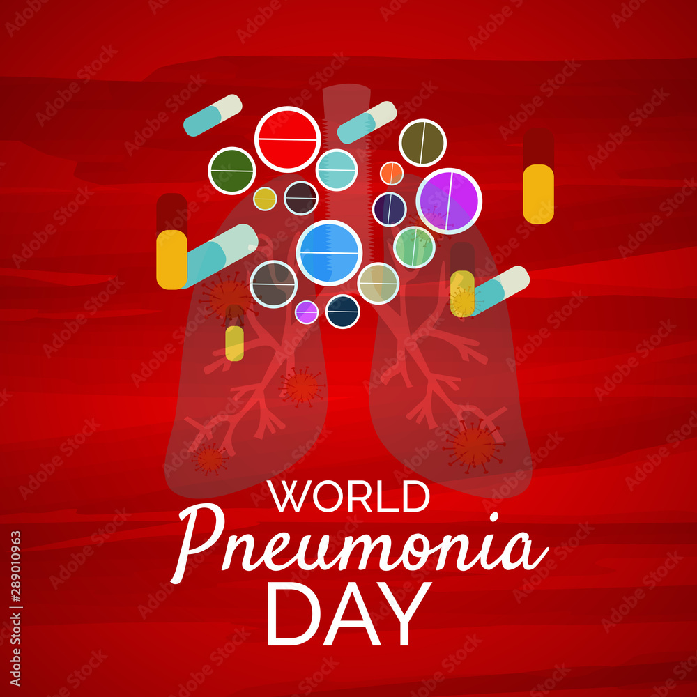 Wall mural world pneumonia day