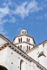 Fototapeta na wymiar Abbey of Fossanova -bell tower