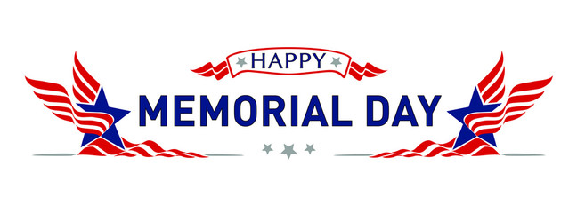 Memorial Day. Remember and honor. Memorial Day Banner Vector illustration.  - obrazy, fototapety, plakaty