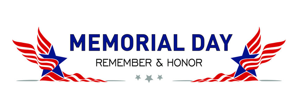 Memorial Day. Remember and honor. Memorial Day Banner Vector illustration. 