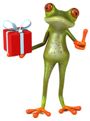 Naklejka premium Fun frog - 3D Illustration