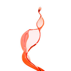 Splash fluid. 3d illustration, 3d rendering.