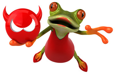 Fun frog - 3D Illustration