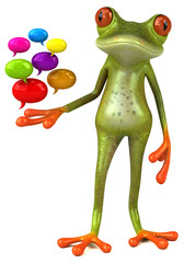Fun frog - 3D Illustration