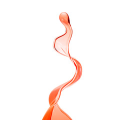 Splash fluid. 3d illustration, 3d rendering.