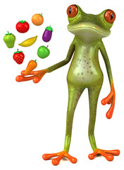 Fun frog - 3D Illustration