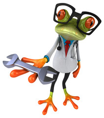 Fototapeta na wymiar Frog doctor - 3D Illustration