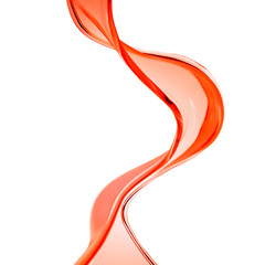 Splash fluid. 3d illustration, 3d rendering.