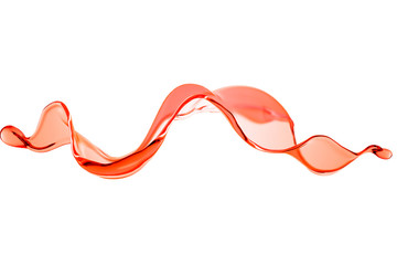 Splash fluid. 3d illustration, 3d rendering.