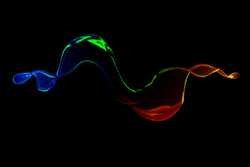 Splash fluid. 3d illustration, 3d rendering.