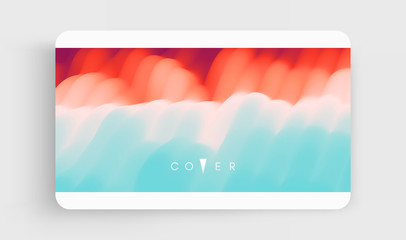 Creative design template with vibrant gradients. 3d vector Illustration for advertising, marketing, presentation. Perspective view.