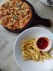 pasta with tomato sauce and parmesan