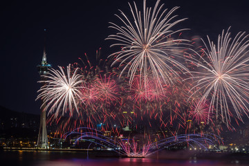 Macau, China 7th September 2019. 30th Macao International Fireworks Display Contest, Philippines Team - Platinum Fireworks, Inc.