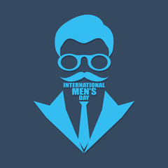International men day or father day vector image on the navy color background