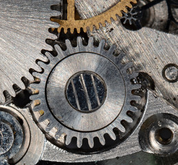 clockwork vintage mechanical watch, high resolution and detail