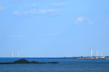 제주에 있는 서우봉 해변의 풍경이다.