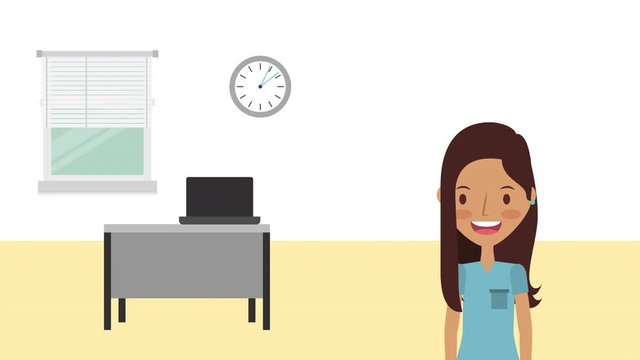 professional female doctor medical character animation
