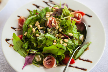 new salad from the chef. Cold cut lettuce