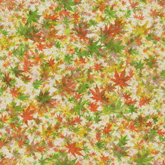 Autumn leaves seamless background