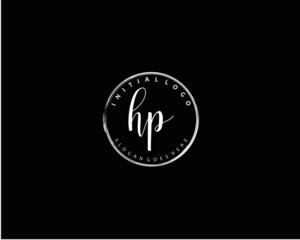 HP Initial letter logo template vector