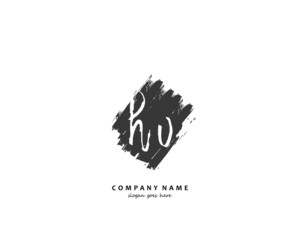 HV Initial letter logo template vector