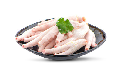 Chicken feets isolated on white background
