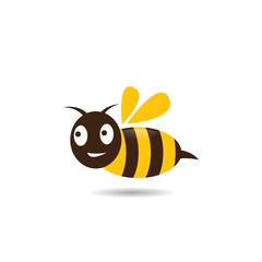 Bee logo vector icon