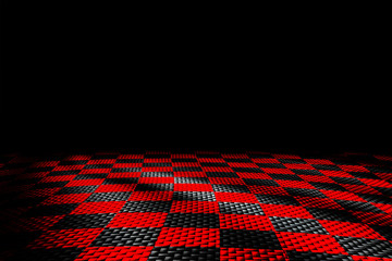 carbon fiber background. checkered pattern. 3d illustration material design. - 289024720