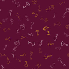 Obraz premium Seamless vector pattern with Keys. Texture for textile, wallpaper and backdrop