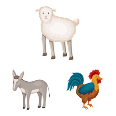 Vector illustration of farm and food logo. Set of farm and countryside stock vector illustration.