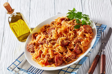 close-up of Cabbage stew on a plate