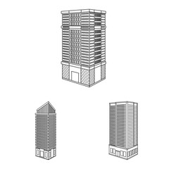 Vector design of home and apartment symbol. Set of home and modern stock vector illustration.