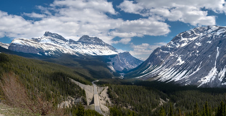 Road Canada Rockies Panorama