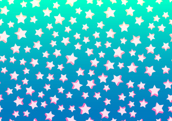 gradient seamless background with three-dimensional stars