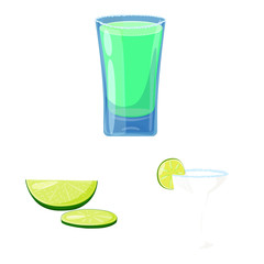 Vector design of Mexico and tequila icon. Set of Mexico and fiesta vector icon for stock.