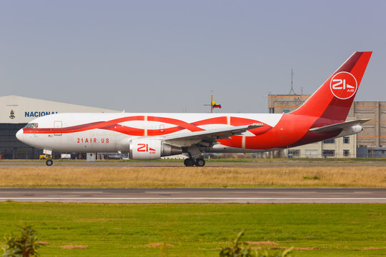 21 Air Boeing 767-200BDSF airplane Bogota airport