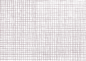 筆で描いたブラウンカラーの格子模様背景