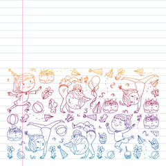 Fototapeta premium cleaning services company vector monochrome pattern on white background, drawing gradient, notebooks lined