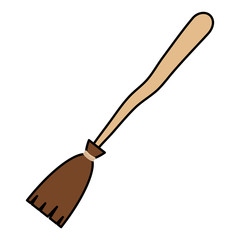 Halloween broom vector design