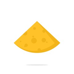 Cheese vector icon. Illustration of cheese isolated on white background