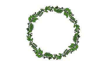 Autumn leaves frame isolated on white 