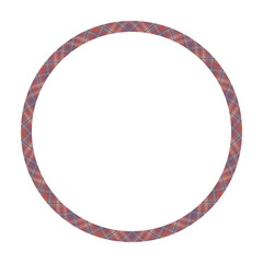 Circle borders and frames vector. Round border pattern geometric vintage frame design. Scottish tartan plaid fabric texture. Template for gift card, collage, scrapbook or photo album and portrait..