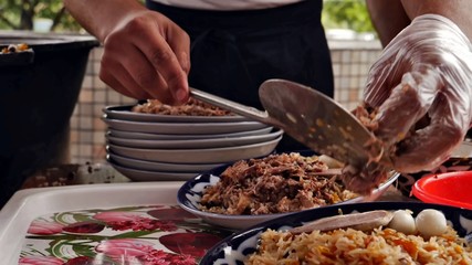 Oriental cuisine.Pilaf.