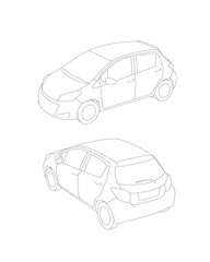 29 コンパクトカー 03 外観_テクニカルイラスト